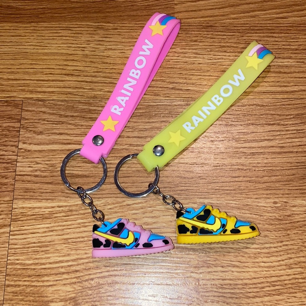 New Rainbow Sneakers Nike Design Keychains